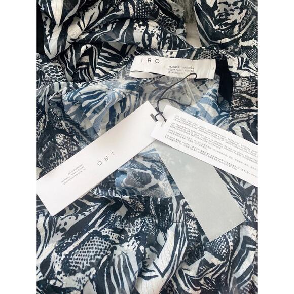 IRO Jenian metallic mini dress animal print 38/US6 - Picture 11 of 12